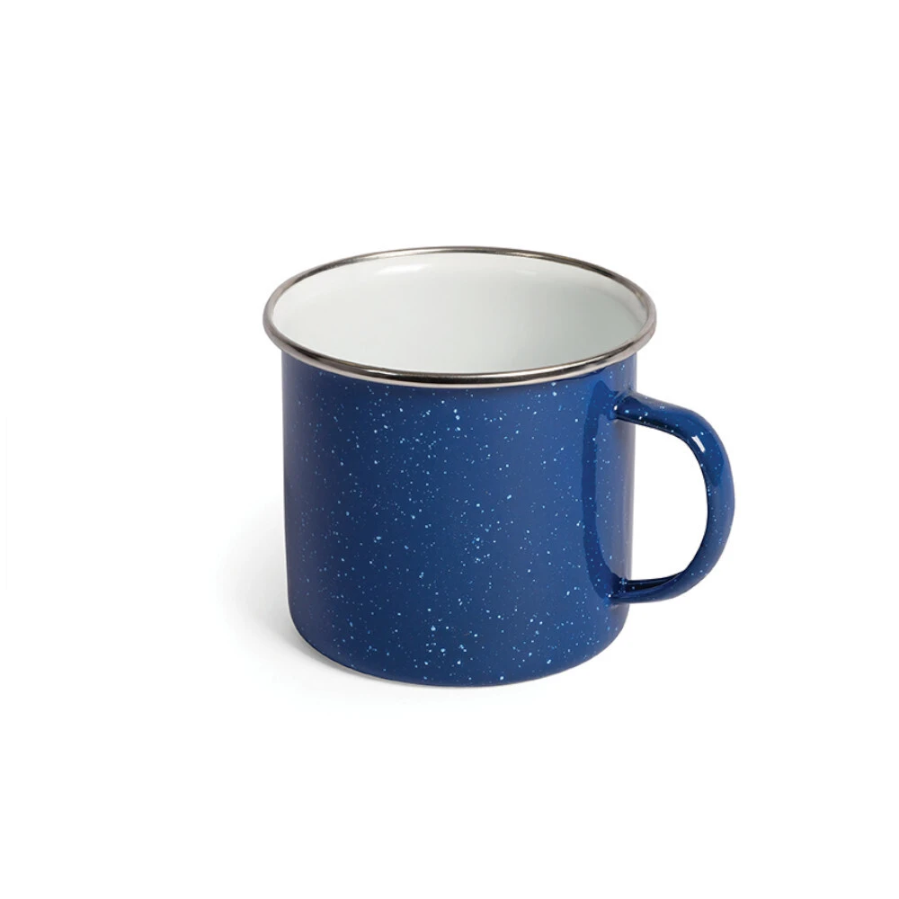 Campfire 9cm Enamel Mug Blue Stainless Steel Rim 1 Campfire 9cm Enamel Mug Blue Stainless Steel Rim