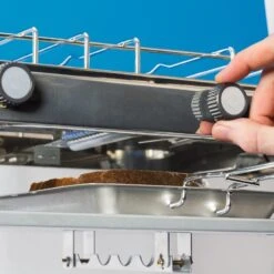 Companion 2 Burner RV Stove With Grill And Legs 7 Companion 2 Burner RV Stove With Grill And Legs -Oztrail COMP546 3