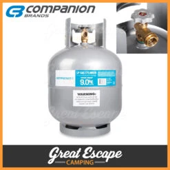 Companion 9kg LCC27 Gas Cylinder POL - Grade 2 7 Companion 9kg LCC27 Gas Cylinder POL - Grade 2 -Oztrail POL900C 3