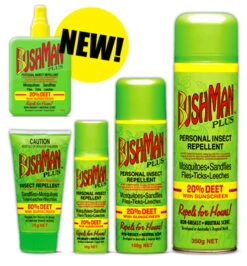 Bushman's Insect Repellent 100ml Pump PLUS With In-built Sunscreen 20% Deet